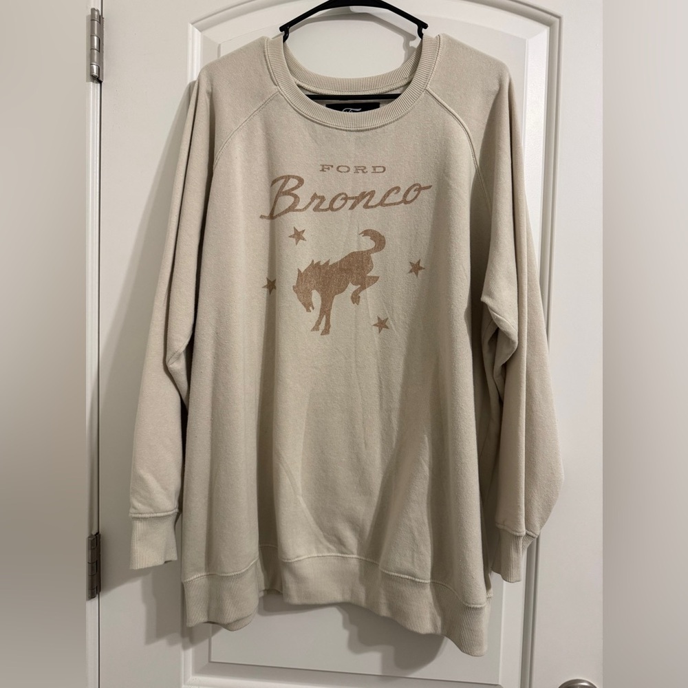 Torrid Ford Bronco Beige Crewneck Sweater